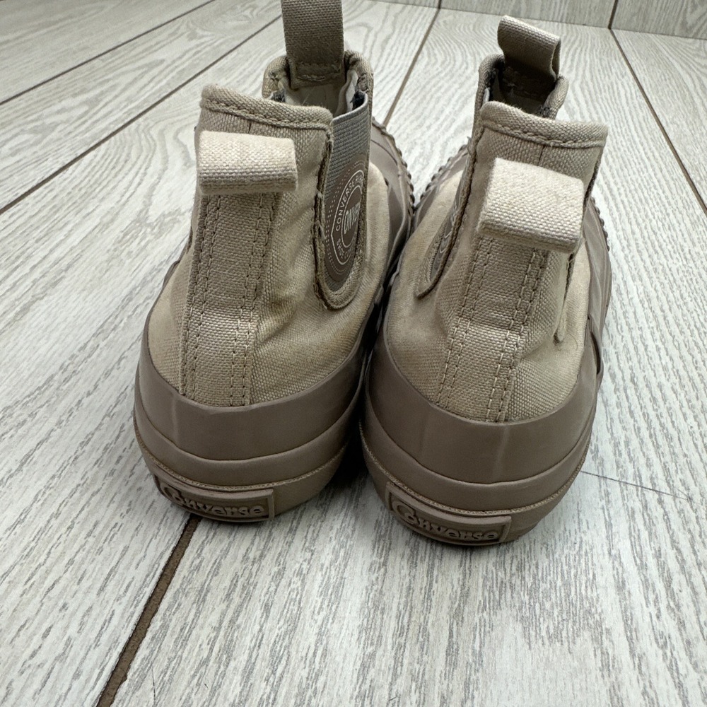 Converse 6.5 US Converse Big C Sidegore Rubber Hi High Cut Sneakers Khaki 1SC667 - Picture 6 of 12